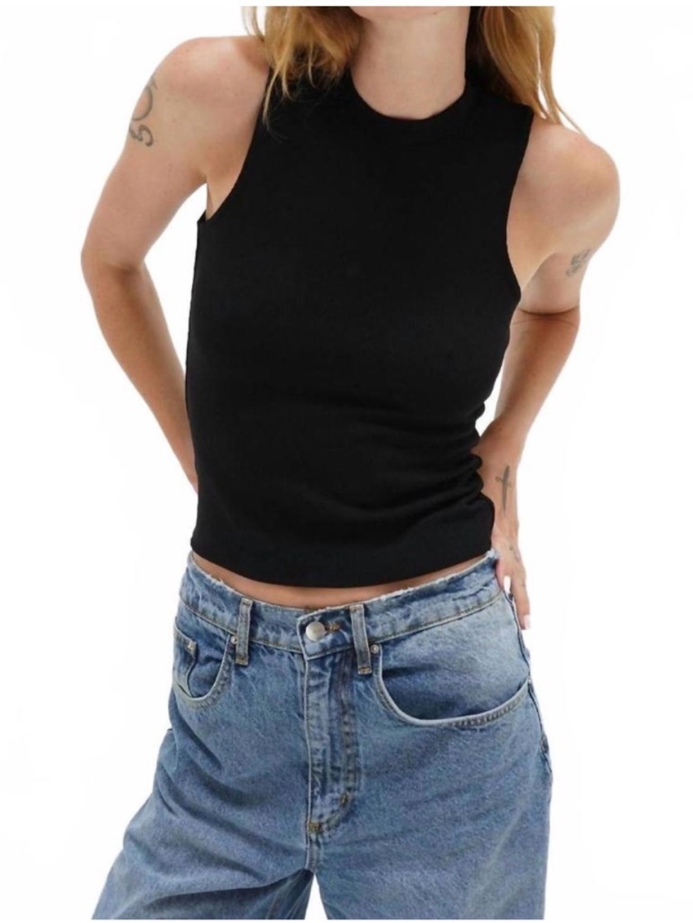 LNA CLOTHING Ribbed Double Layer Sleeveless Tank SIZE: SMALL - Picture 3 of 9